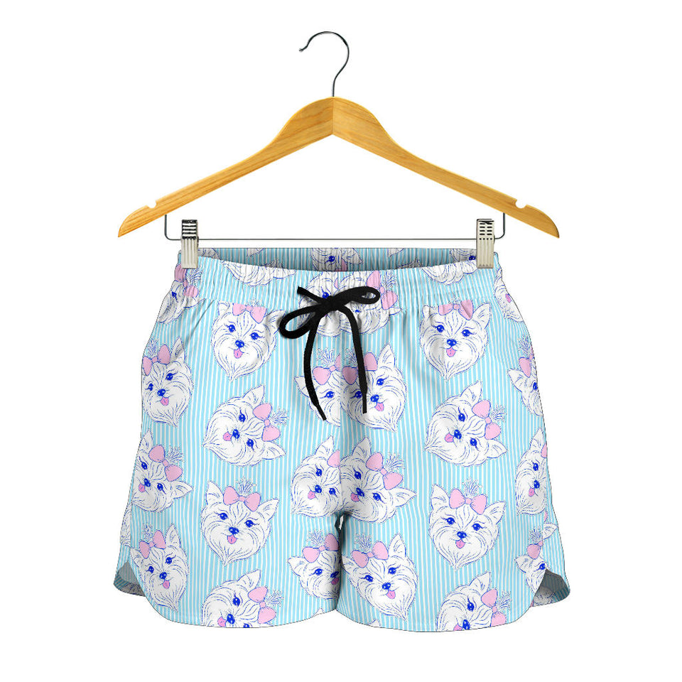 Yorkshire Terrier Pattern Print Design 01 Women Shorts