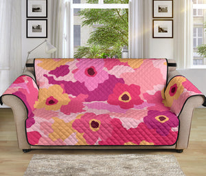 Pink Camo Camouflage Flower Pattern Sofa Cover Protector