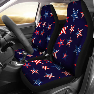 USA Star Pattern Theme Universal Fit Car Seat Covers