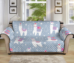 Llama Chirstmas Pattern Sofa Cover Protector