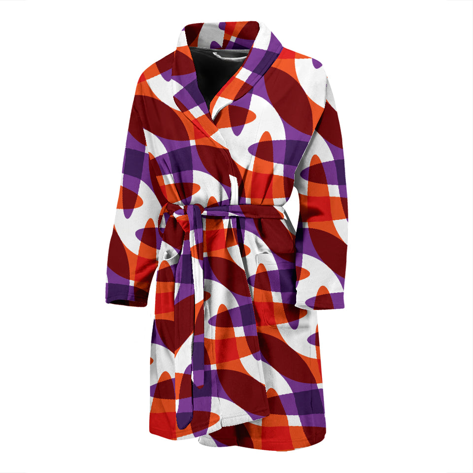Boomerang Pattern Background Men Bathrobe