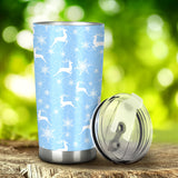 Snowflake Deer Pattern Tumbler