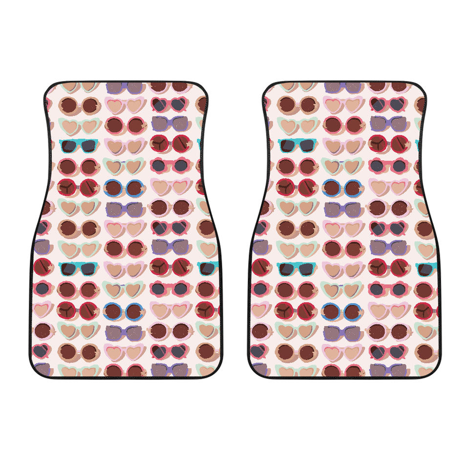 Sun Glasses Pattern Print Design 04 Front Car Mats