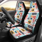 Guitar Pattern Background Universal Fit Car Seat Covers