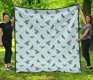 Pigeon Pattern Print Design 02 Premium Quilt