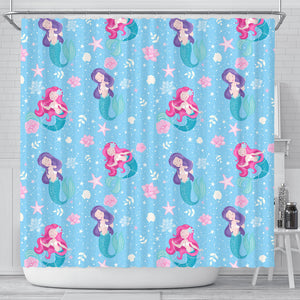 Cute Mermaid Pattern Shower Curtain Fulfilled In US