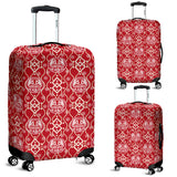 Daruma Red Pattern Luggage Covers