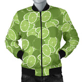 Lime Pattern Background Men Bomber Jacket