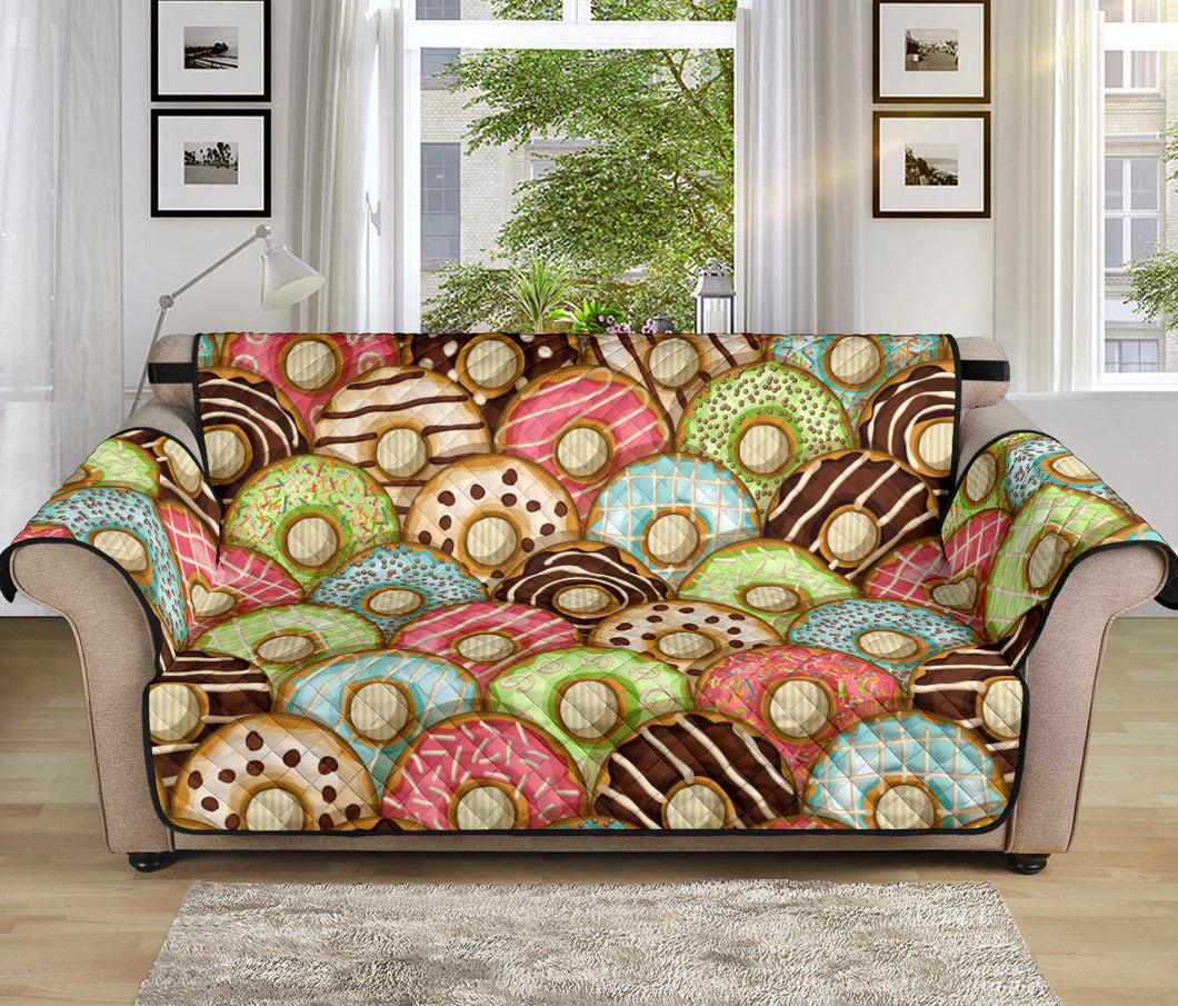 Donut Pattern Background Sofa Cover Protector