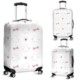 White Pomeranian Pattern Luggage Covers