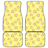 Fried Eggs Pattern Print Design 03 Front and Back Car Mats