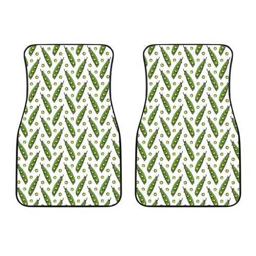 Green Peas Pattern Print Design 03 Front Car Mats