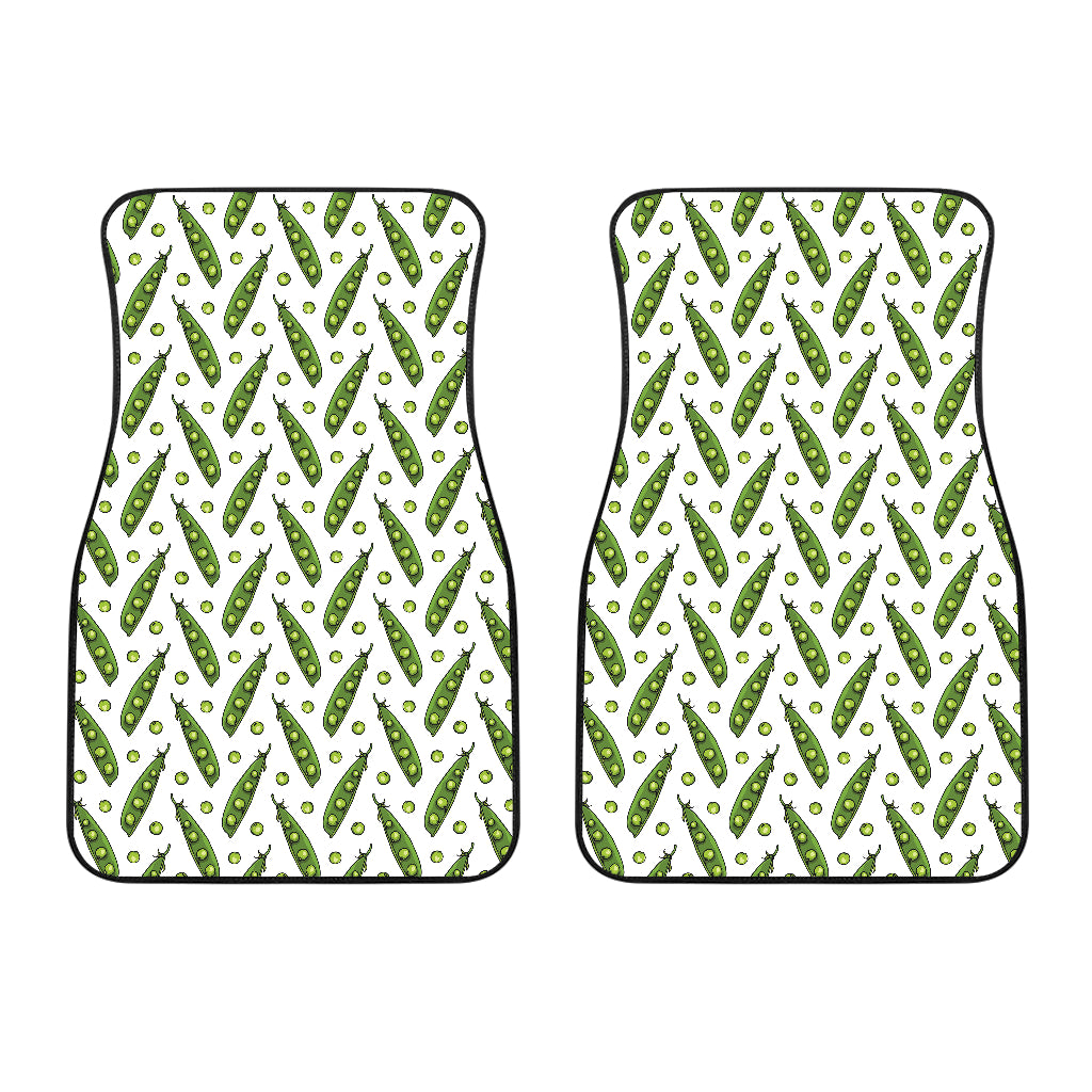 Green Peas Pattern Print Design 03 Front Car Mats