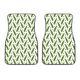 Green Peas Pattern Print Design 03 Front Car Mats