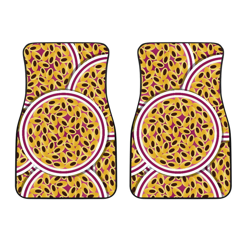 Passion Fruit Seed Pattern Front Car Mats