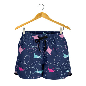 Stingray Pattern Print Design 05 Women Shorts