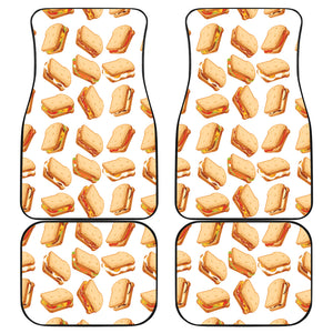 Sandwich Pattern Print Design 01 Front and Back Car Mats