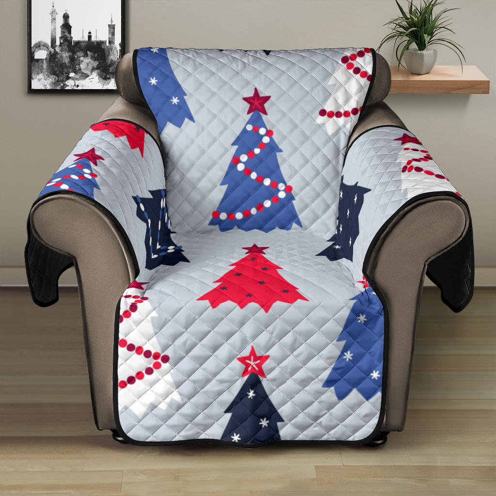 Christmas Tree Star Pattern Recliner Cover Protector