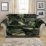 Dinosaur Camo Pattern Loveseat Couch Cover Protector