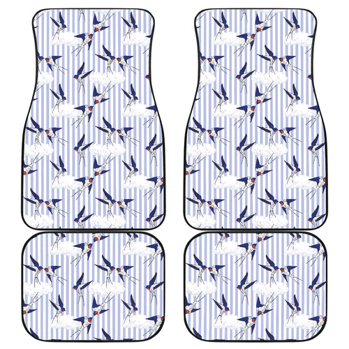 Swallow Pattern Print Design 03 Front and Back Car Mats