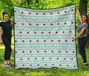 Ostrich Pattern Print Design 04 Premium Quilt