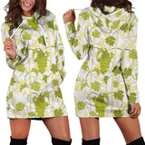 Grape Pattern Background Women Hoodie Dress