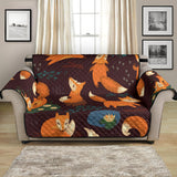 Fox Pattern Loveseat Couch Cover Protector