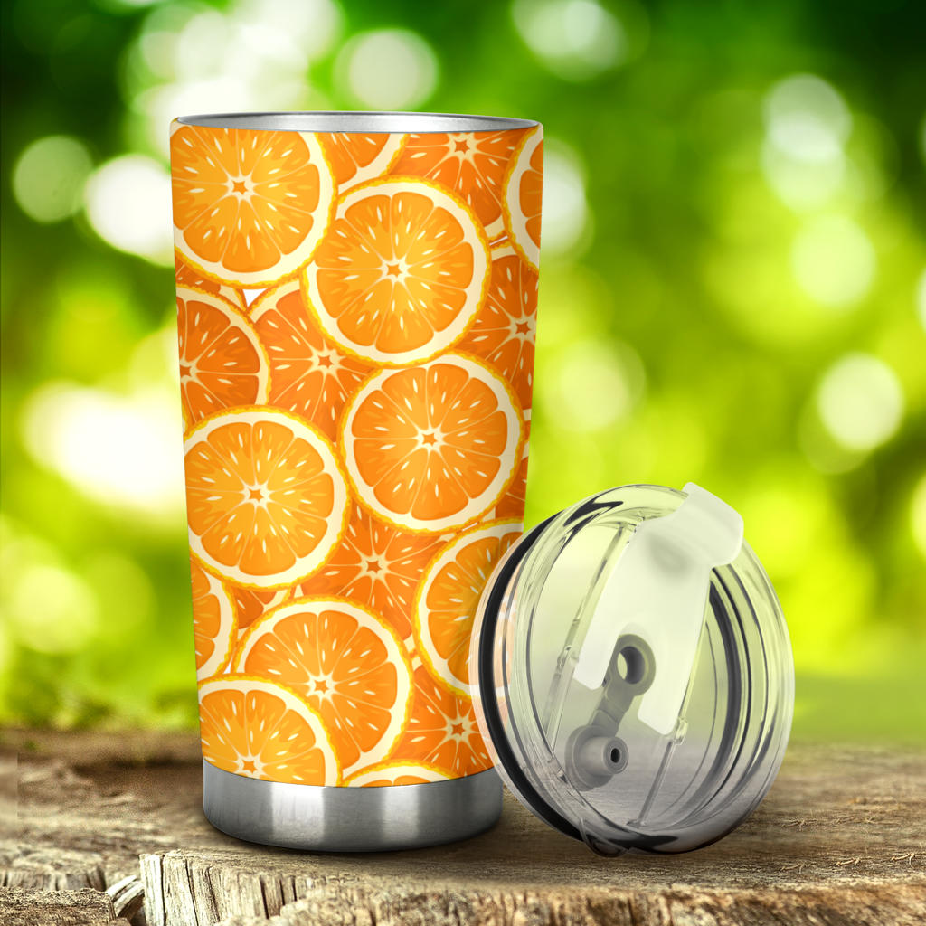 Sliced Orange Pattern Tumbler