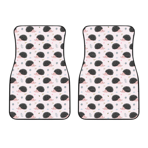 Hedgehog Pattern Print Design 04 Front Car Mats