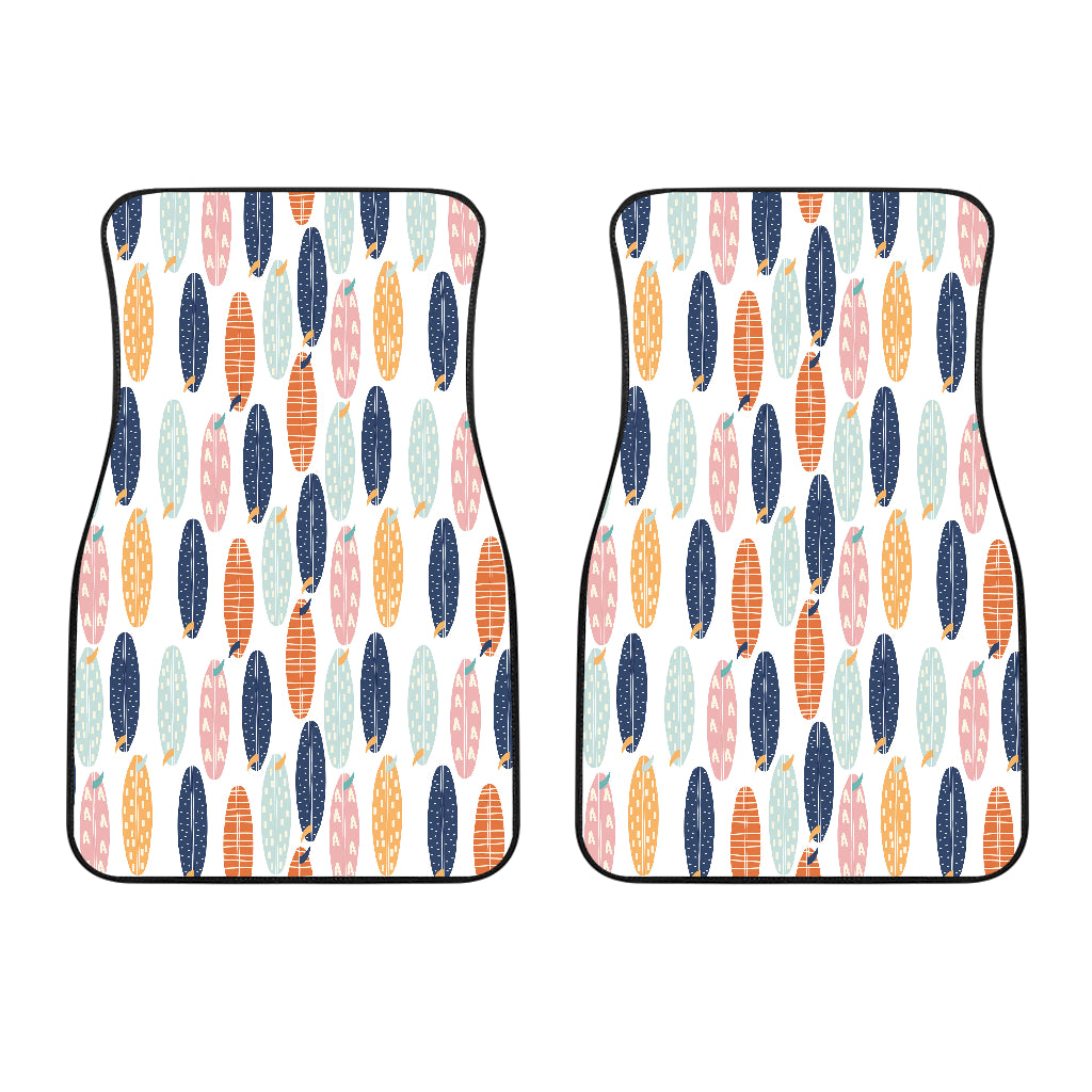 Surfboard Pattern Print Design 04 Front Car Mats