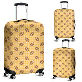 American Football Ball Pattern Yellow Background Luggage Covers