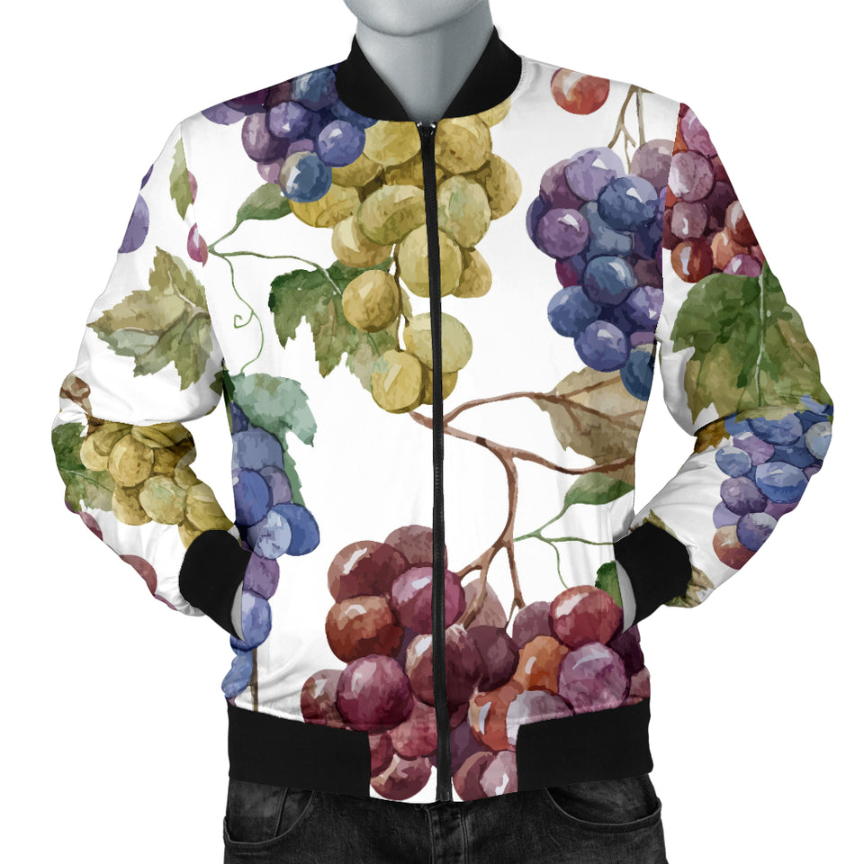 Grape Pattern Men Bomber Jacket