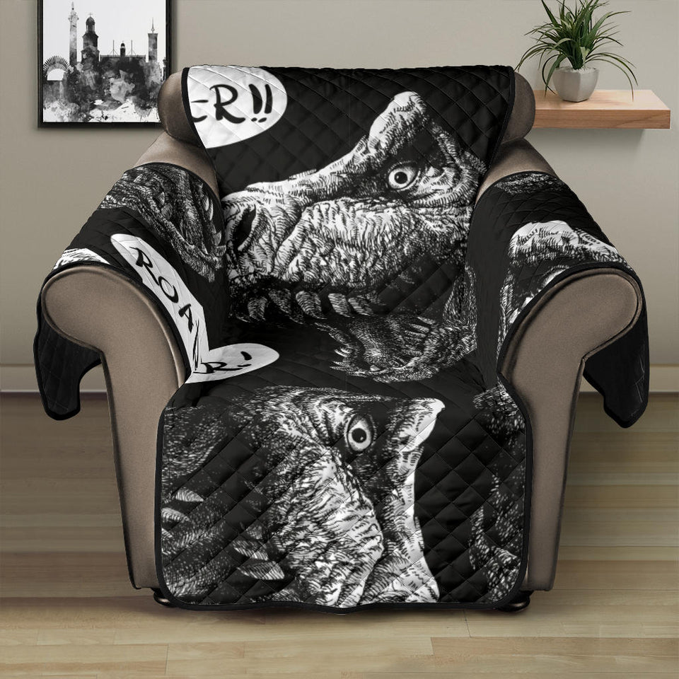 Dinosaur T-rex Head Pattern Recliner Cover Protector