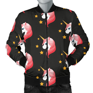 Unicorn Star Pattern Men Bomber Jacket