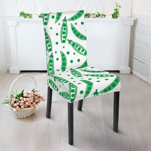 Green Peas Pattern Print Design 01 Dining Chair Slipcover