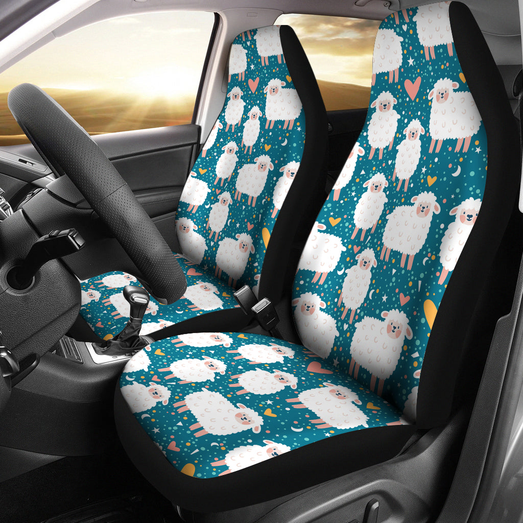 Sheep Heart Pattern Universal Fit Car Seat Covers