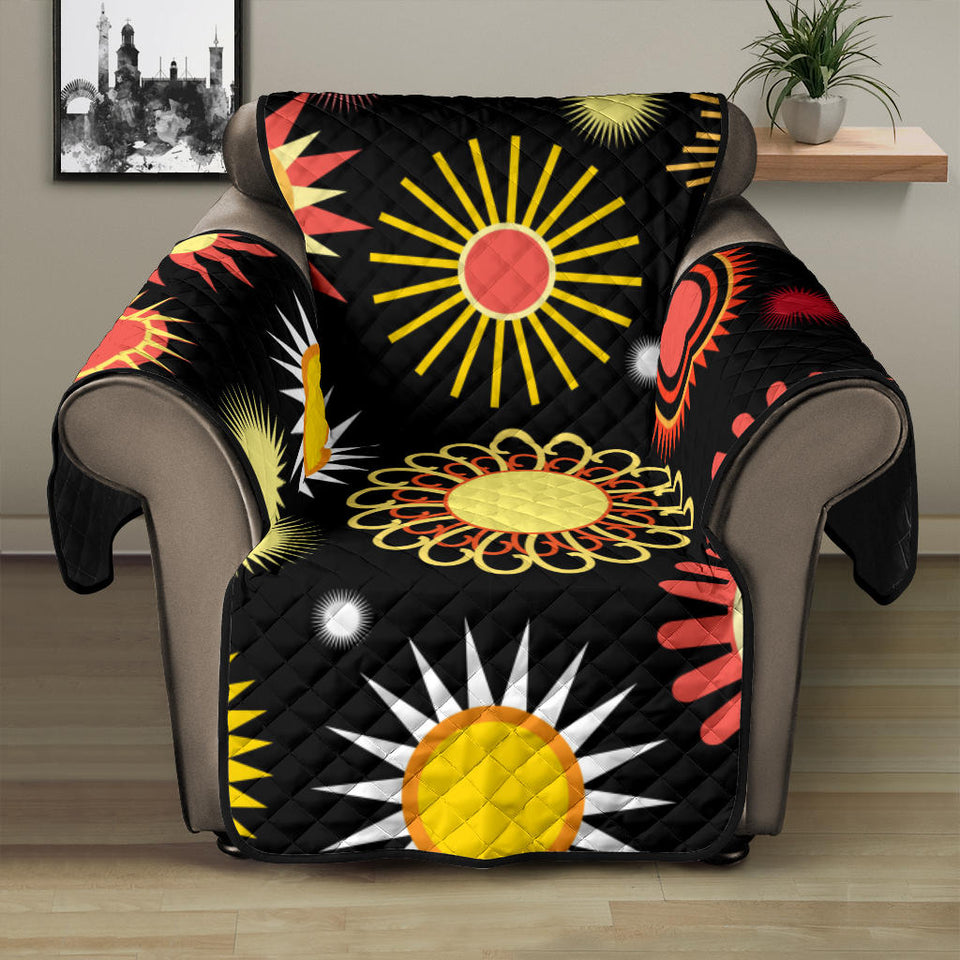 Colorful Sun Pattern Recliner Cover Protector