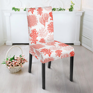 Coral Reef Pattern Print Design 05 Dining Chair Slipcover