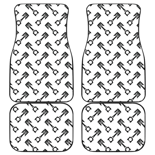 Engine Piston Theme Background Pattern Print Design 05 Front and Back Car Mats