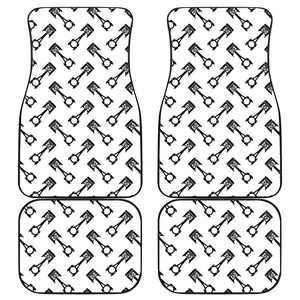 Engine Piston Theme Background Pattern Print Design 05 Front and Back Car Mats