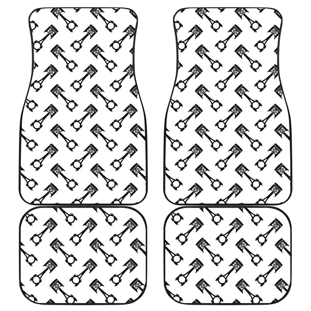 Engine Piston Theme Background Pattern Print Design 05 Front and Back Car Mats