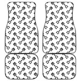 Engine Piston Theme Background Pattern Print Design 05 Front and Back Car Mats