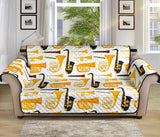 Saxophone Theme Pattern Sofa Cover Protector