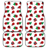 Ladybug Pattern Print Design 01 Front and Back Car Mats