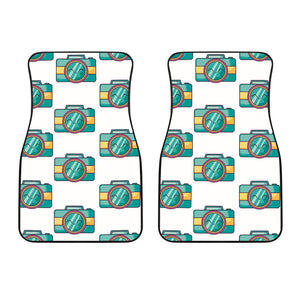 Camera Pattern Print Design 02 Front Car Mats