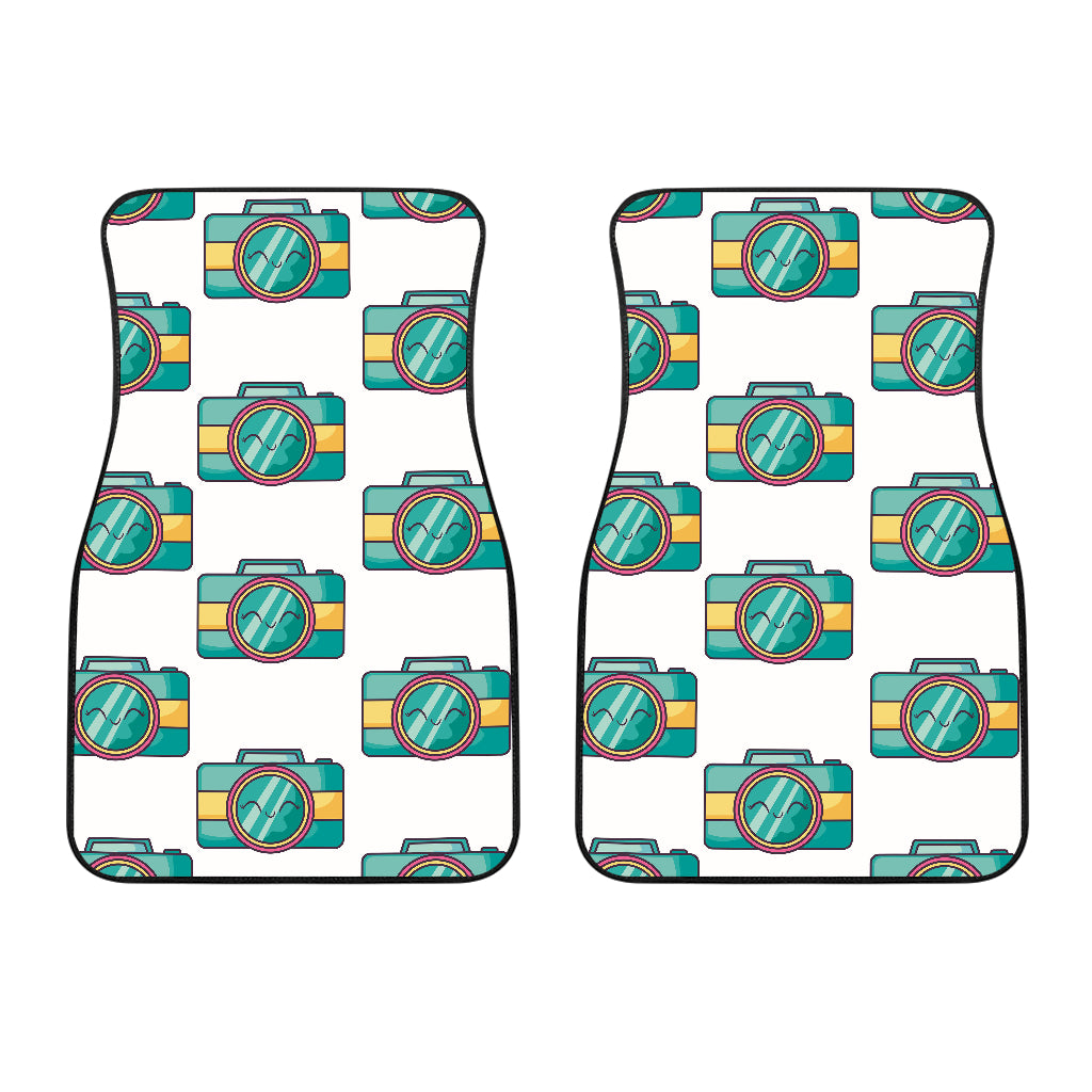 Camera Pattern Print Design 02 Front Car Mats