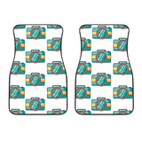 Camera Pattern Print Design 02 Front Car Mats