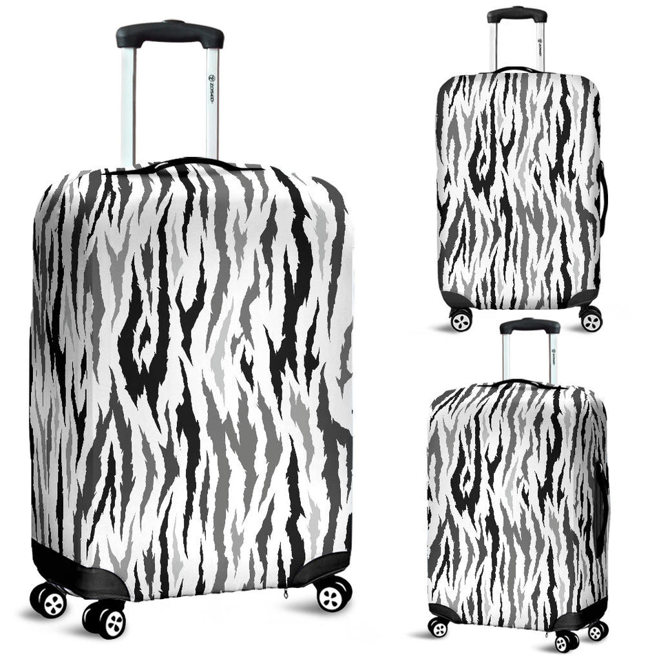 Gray Bengal Tiger Pattern Luggage Covers