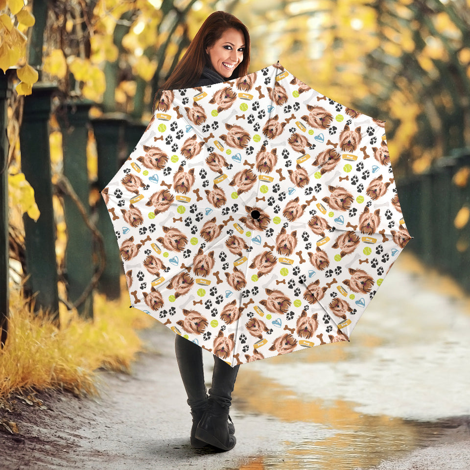 Yorkshire Terrier Pattern Print Design 05 Umbrella