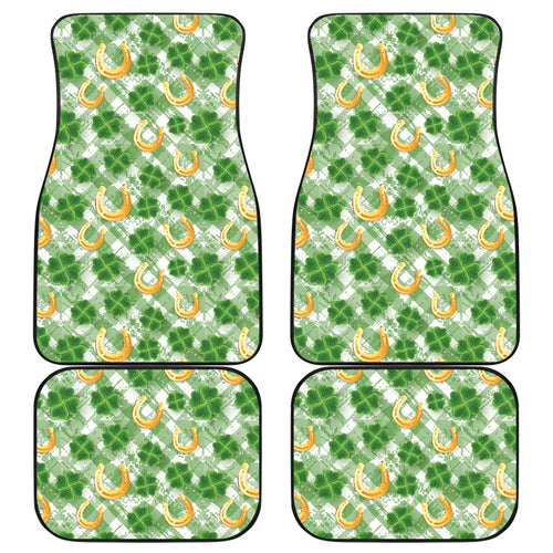 Horseshoes Pattern Print Design 05 Front and Back Car Mats